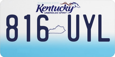 KY license plate 816UYL