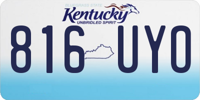 KY license plate 816UYO