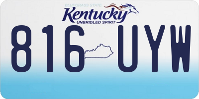 KY license plate 816UYW