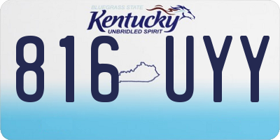 KY license plate 816UYY