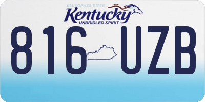 KY license plate 816UZB