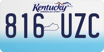 KY license plate 816UZC