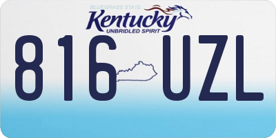 KY license plate 816UZL