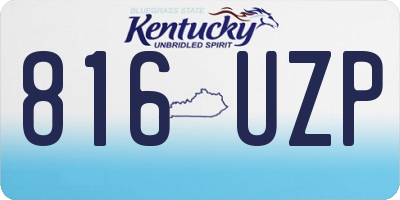 KY license plate 816UZP