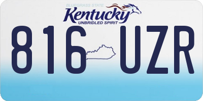 KY license plate 816UZR