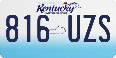 KY license plate 816UZS