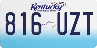 KY license plate 816UZT