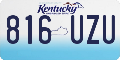 KY license plate 816UZU