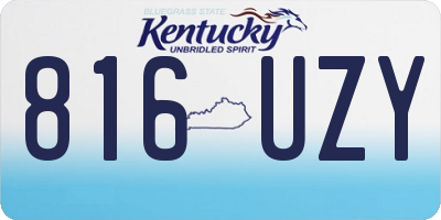KY license plate 816UZY