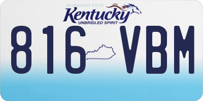KY license plate 816VBM