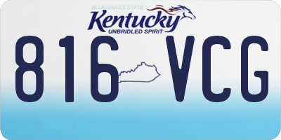 KY license plate 816VCG