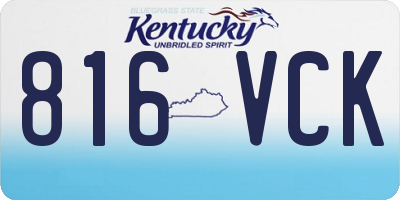 KY license plate 816VCK