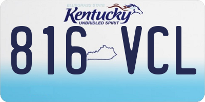 KY license plate 816VCL
