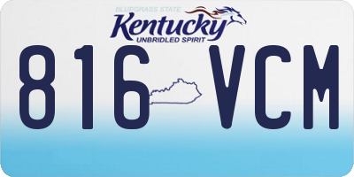 KY license plate 816VCM