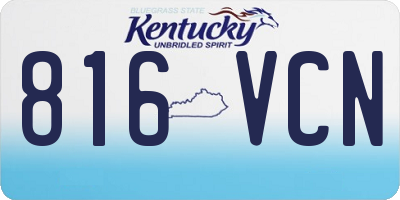 KY license plate 816VCN
