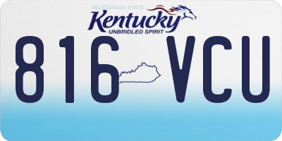 KY license plate 816VCU