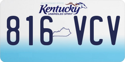 KY license plate 816VCV