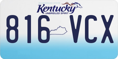 KY license plate 816VCX