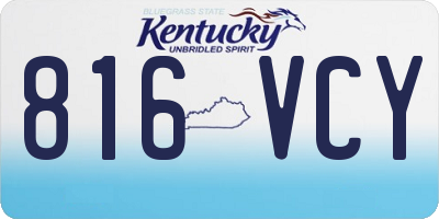 KY license plate 816VCY