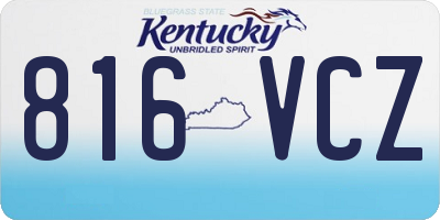 KY license plate 816VCZ