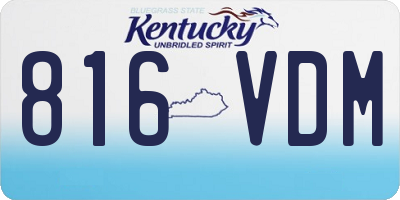 KY license plate 816VDM