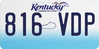 KY license plate 816VDP