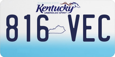 KY license plate 816VEC