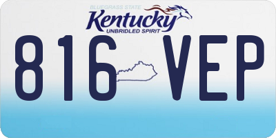 KY license plate 816VEP