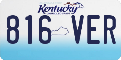 KY license plate 816VER