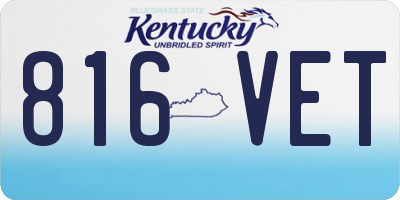 KY license plate 816VET
