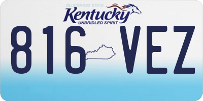 KY license plate 816VEZ