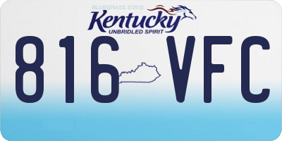KY license plate 816VFC
