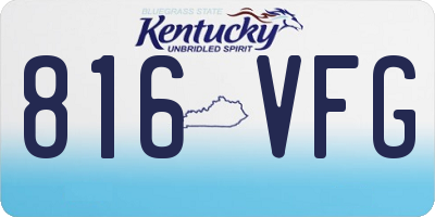 KY license plate 816VFG