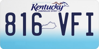 KY license plate 816VFI