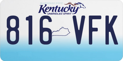 KY license plate 816VFK