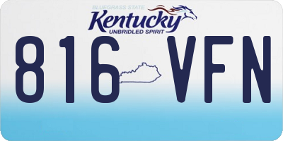 KY license plate 816VFN