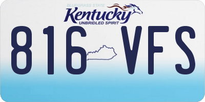 KY license plate 816VFS