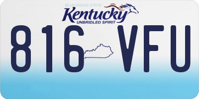 KY license plate 816VFU