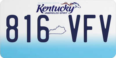 KY license plate 816VFV