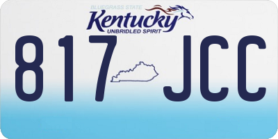 KY license plate 817JCC