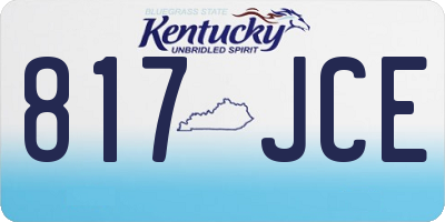 KY license plate 817JCE