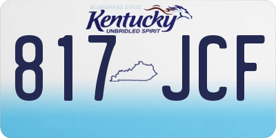 KY license plate 817JCF