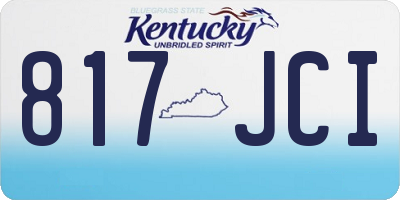 KY license plate 817JCI