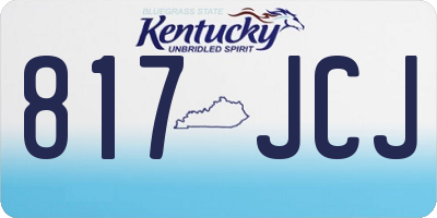 KY license plate 817JCJ