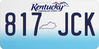 KY license plate 817JCK