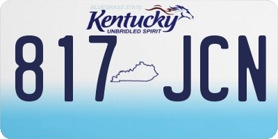 KY license plate 817JCN