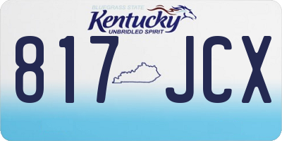KY license plate 817JCX
