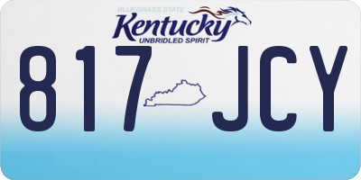 KY license plate 817JCY