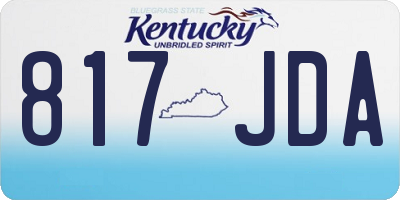 KY license plate 817JDA