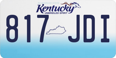 KY license plate 817JDI